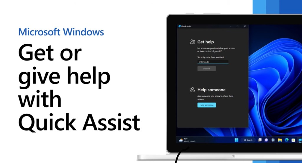 Quick Assist – Built in remote&nbsp;software